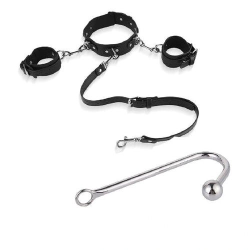 Beaded 5334 Anal with Hook Cuffs Elegant and Collar 0802